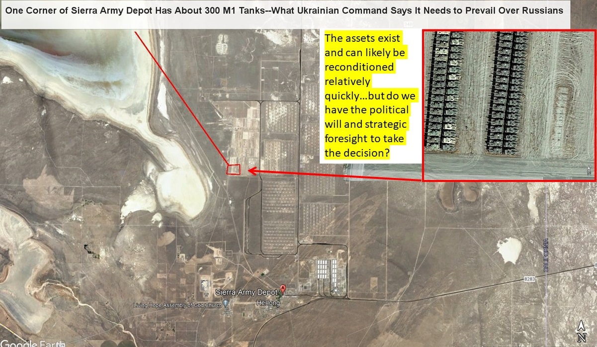 Hundreds of M1 Abrams tanks sit unused in the high desert along the California-Nevada border. Putting them to work in Ukraine would serve the US national interest far better than having them collect dust and rust.